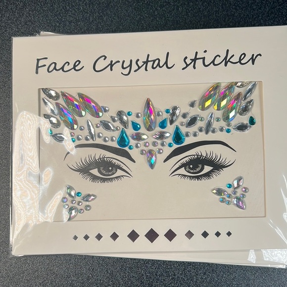 Colorful Iridescent Face Rhinestone Crystal Stickers - Picture 1 of 5
